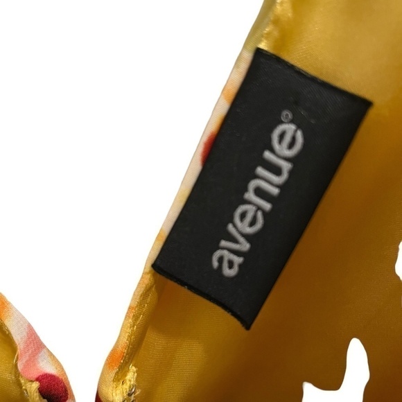 Avenue Floral V-Neck Faux Wrap Fully Lined Sleeveless Dress Size 16 - Picture 5 of 6